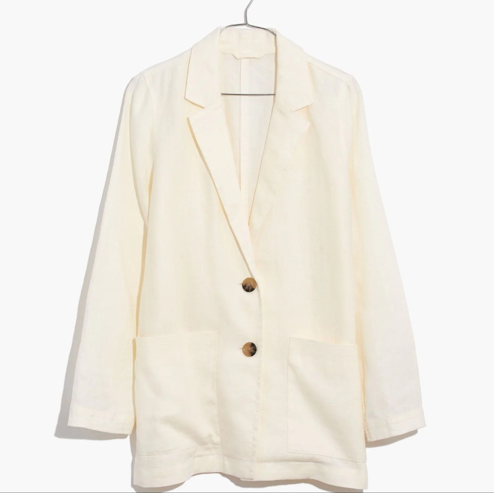 Madewell Linen Dorset Blazer in Lighthouse (M)